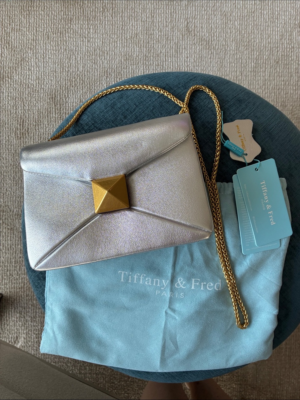 Tiffany and Fred Paris silver leather